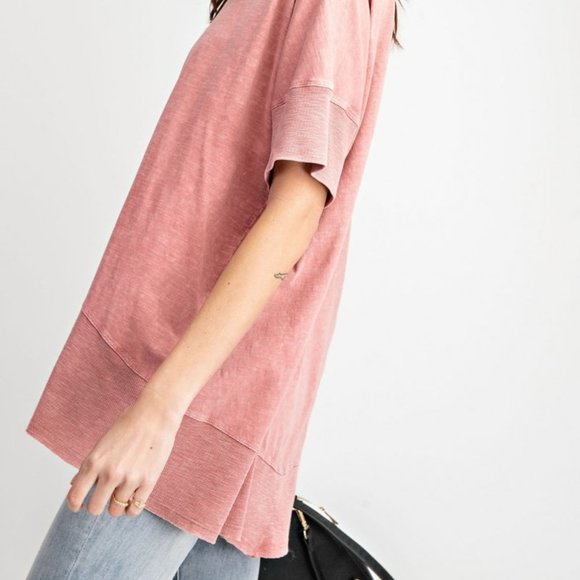 Mineral Wash Oversized Knit Top - Picture 2 of 5